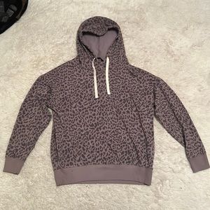 Purple cheetah pattern sweatshirt